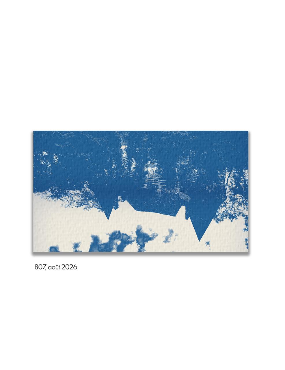 Cyanotype « 807 » : reflet d’arbres et d’une maison dans l’eau